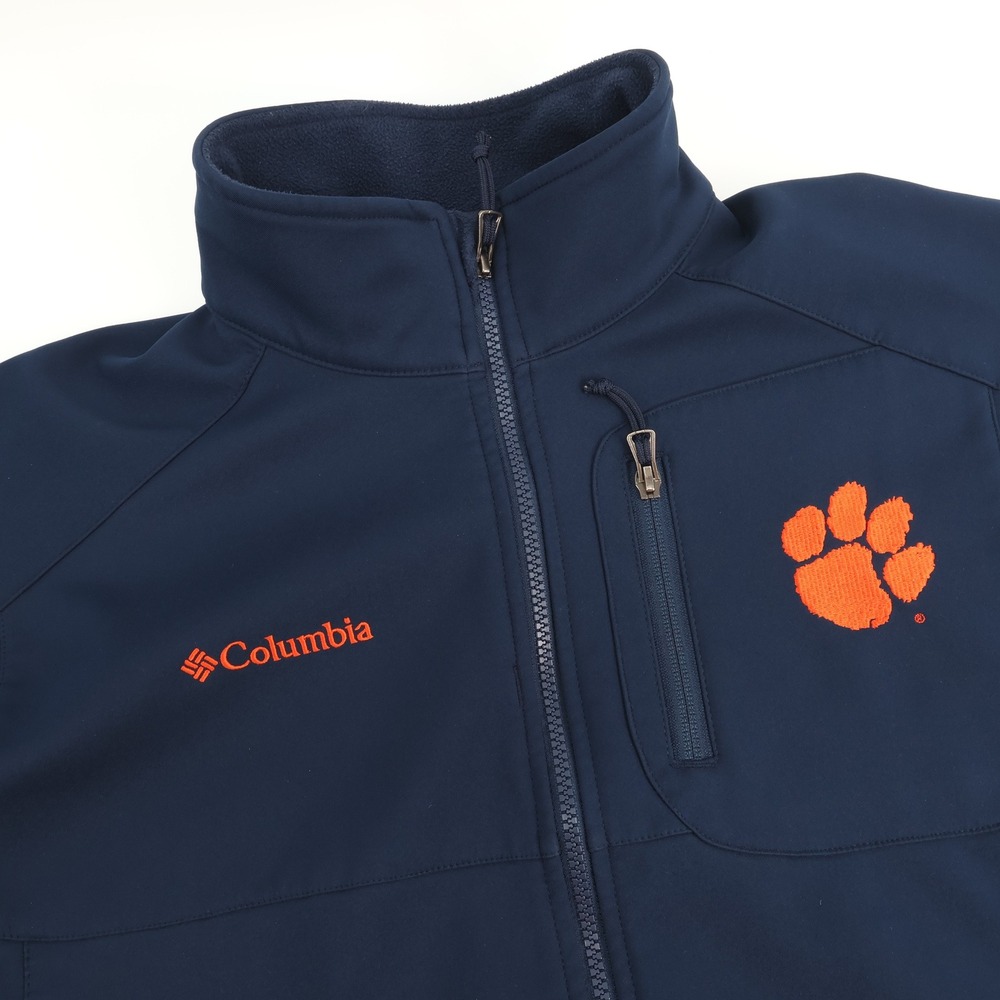 Columbia Clemson Tigers Ascender Softshell Jacket Mens Large Full‎ Zip